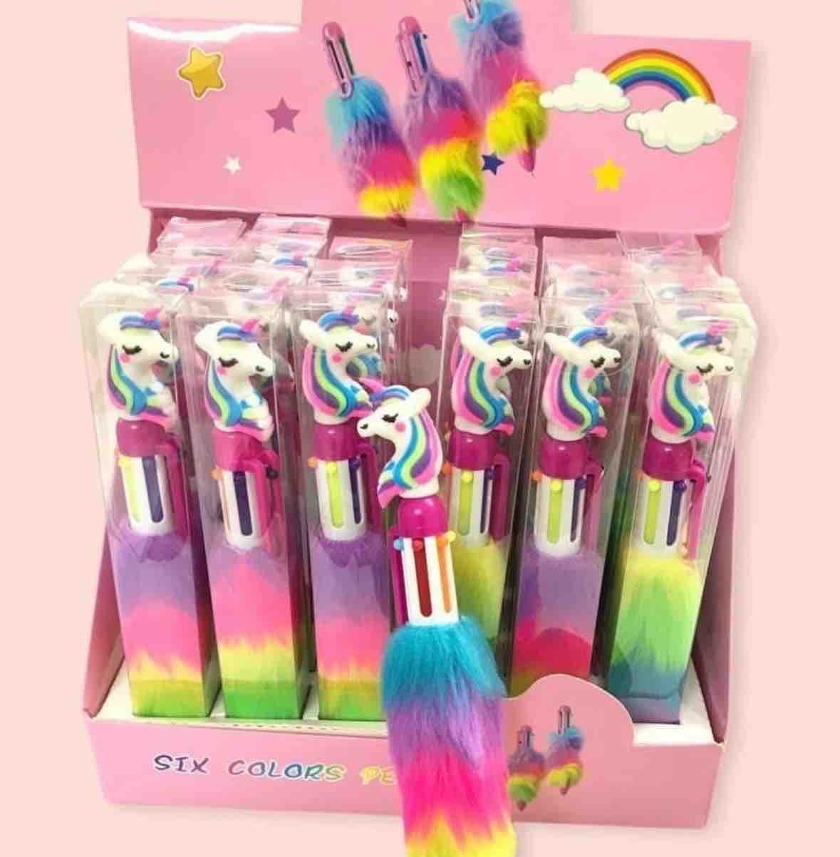 6 Color In 1 Pen Multi Functional Design Smooth (4-Pen Set)