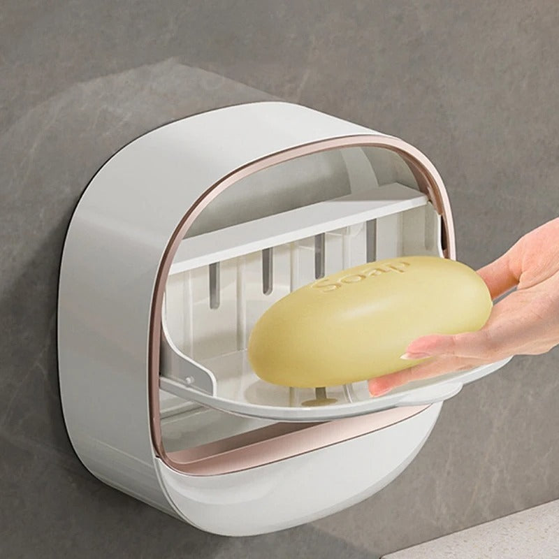 2 PC Soap Box Wall Mounted Light Luxury Soap