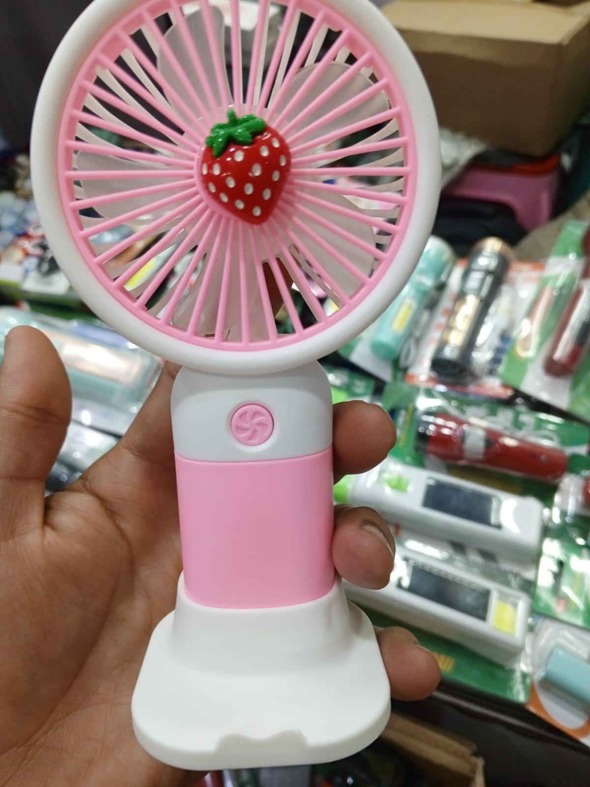 Rechargeable Mini Handy Fruit Character Fan