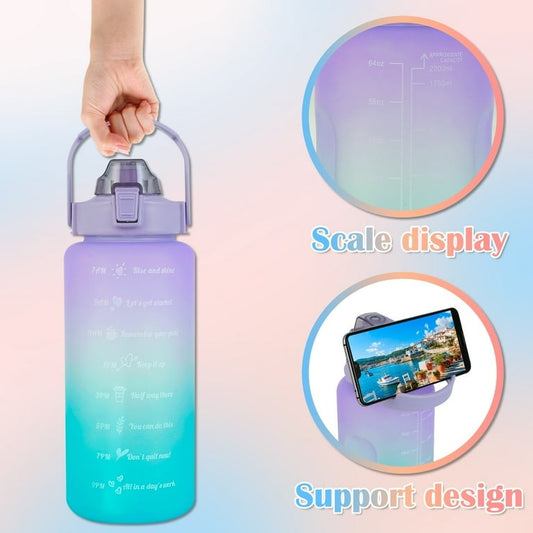 🥤 Sports Water Bottles – 3 Pcs Set  Leak-Proof Flip Top Lid | Random Colors