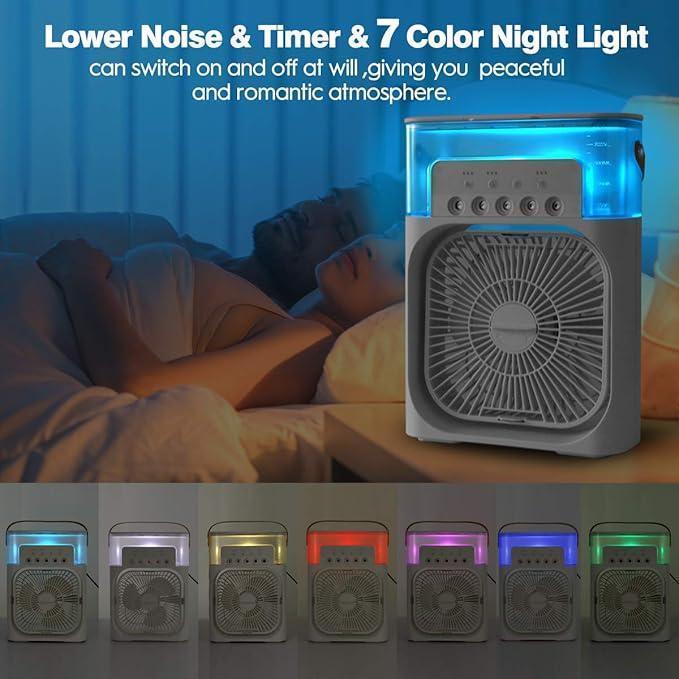 Portable Mini Air Cooler with LED Night Light