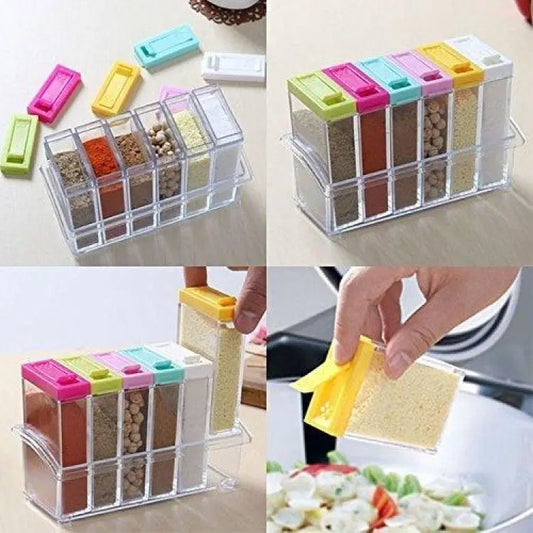 Spice Jars Dispenser Masala Rack