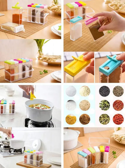 Spice Jars Dispenser Masala Rack