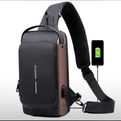 Fashion Men Sling Bag Pack with Lock