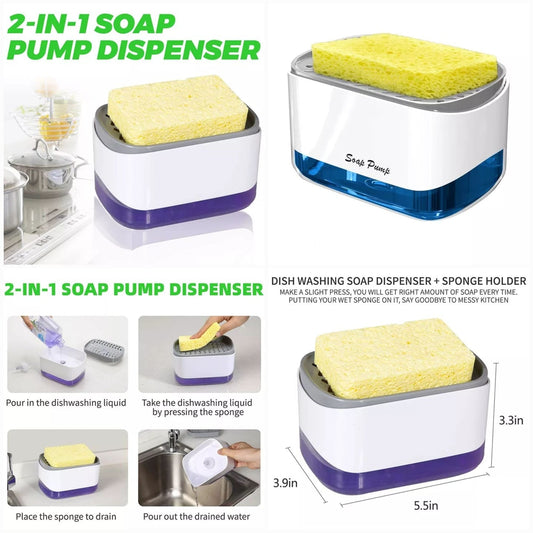 Soap Pump Dispenser with Sponge