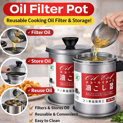 1.4L Fryer Oil Filter Pot