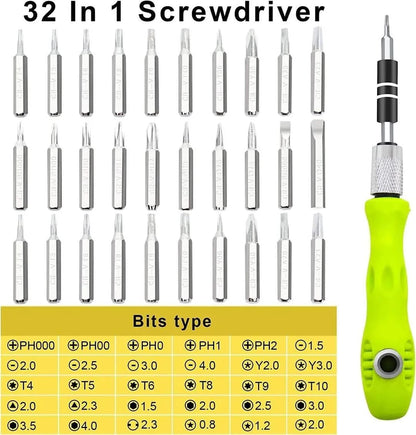 32 in 1 Precision Screwdriver Set with Handle