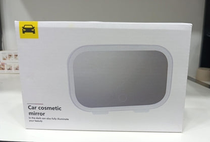 Car Sun Makeup Mirror With 3 LED Color