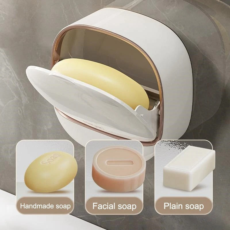 2 PC Soap Box Wall Mounted Light Luxury Soap