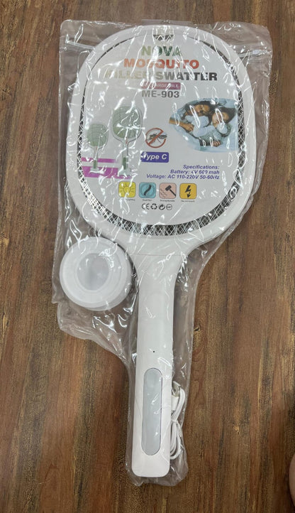Mosquito Racket Electric Fly Swatter Powerful USB Rechargeable Grid