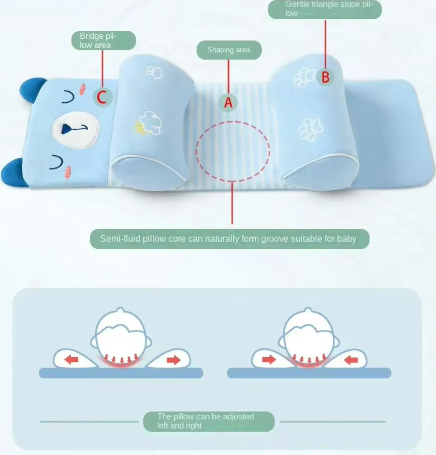 Baby Head Shaping & Sleeping Pillow