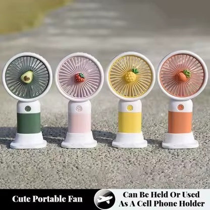 Rechargeable Mini Handy Fruit Character Fan