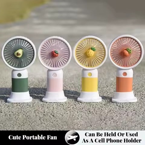 Rechargeable Mini Handy Fruit Character Fan