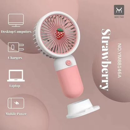 Rechargeable Mini Handy Fruit Character Fan