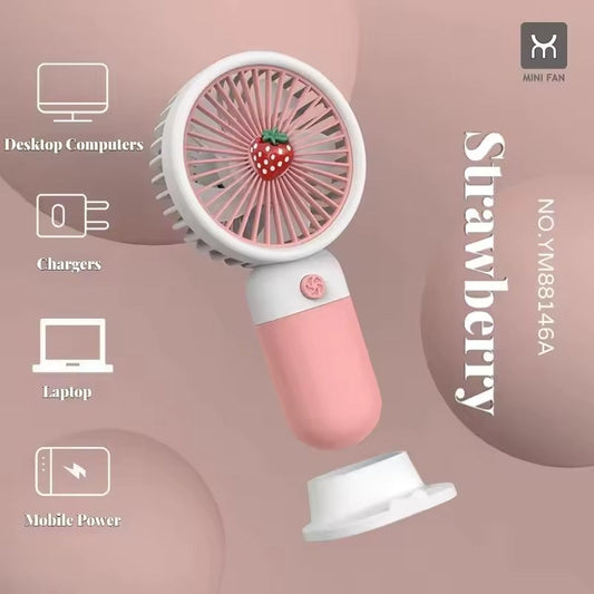 Rechargeable Mini Handy Fruit Character Fan