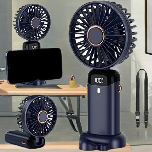 Rechargeable Hand Fan with LED Display