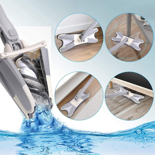 Rotating X Mop Flat Microfiber Floor Mop