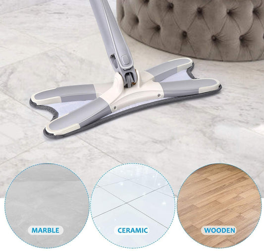 Rotating X Mop Flat Microfiber Floor Mop