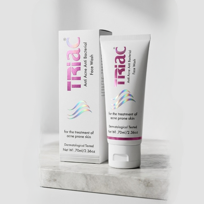 Triac Anti Acne Anti Bacterial Face Wash 70ml for Acne-Prone Skin