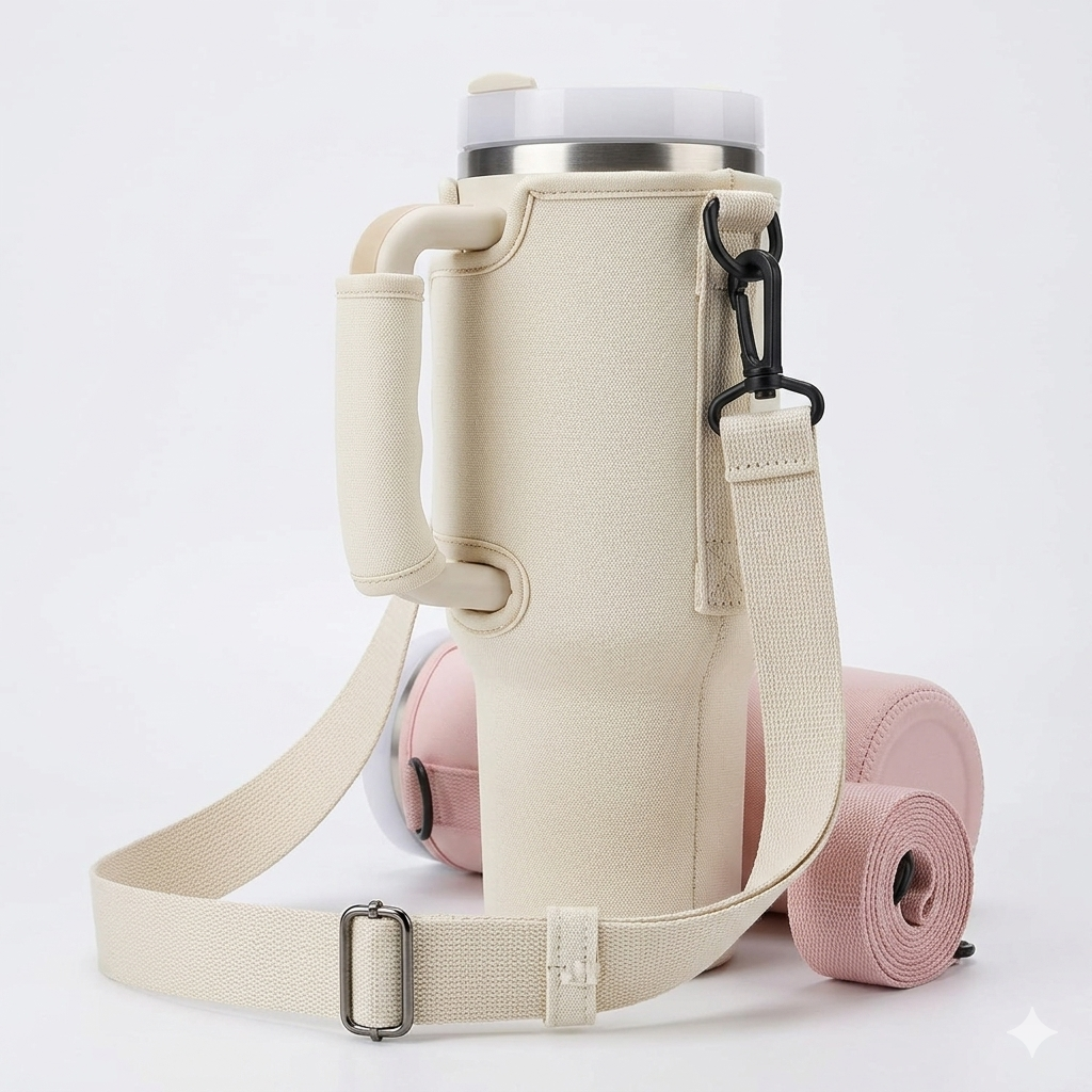 40oz Tumbler Carry Bag with Adjustable Strap – Random Color