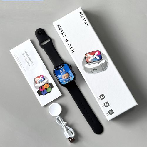 **S12 Max Smart Watch – 1.85″ HD Full Touch Display, Bluetooth Calling & Fitness Tracking**