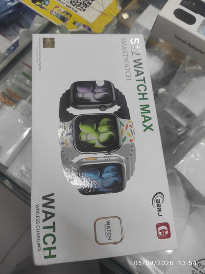 **S12 Max Smart Watch – 1.85″ HD Full Touch Display, Bluetooth Calling & Fitness Tracking**