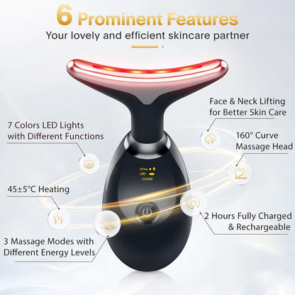 Rechargeable Face Massager Neck Device Anti-Wrinkle Skin Tightening Device