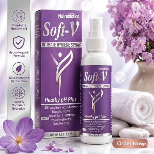 Soft V Intimate Hygiene Spray for Women | Healthy pH Formula 100ml