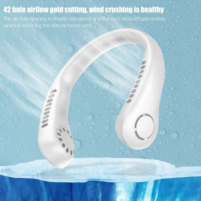 Portable Bladeless Neck Cooler Fan – 360° Airflow USB Rechargeable Hands-Free