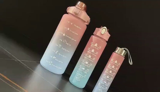 🥤 Sports Water Bottles – 3 Pcs Set  Leak-Proof Flip Top Lid | Random Colors
